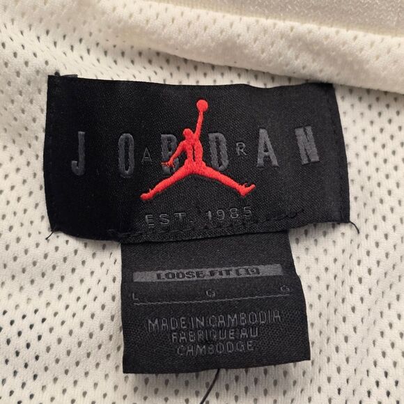 Nike Jordan Flight MVP Spellout Jacket Black Sail FB7032-133 Men's Size L - Picture 6 of 6